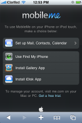 27695 160x240 Apple activa un menú para cuentas MobileMe desde el iPhone