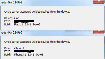 BLOBSN0W2 Redsn0w 0.9.9b9 para 5.0.1 permite enviar los SHSH a Cydia