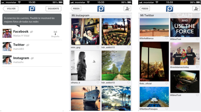 redes sociales Pixable