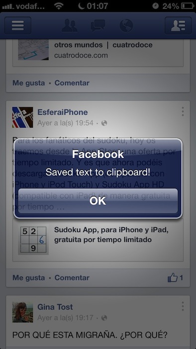 Copy Text Facebook 2