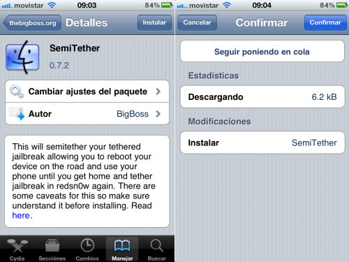 semitethered-iOS5 IMG 1111 e1319354913370 Jailbreak Semi tethered disponible desde Cydia