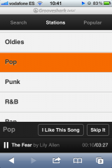 grooveshark2 160x240 Grooveshark lanza una versión HTML5 compatible con iOS
