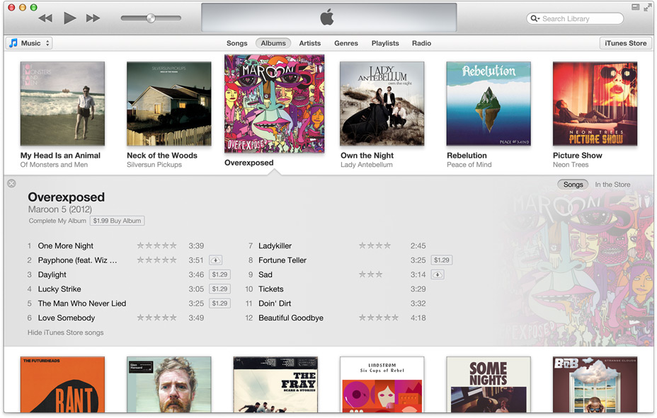 itunes11 music player