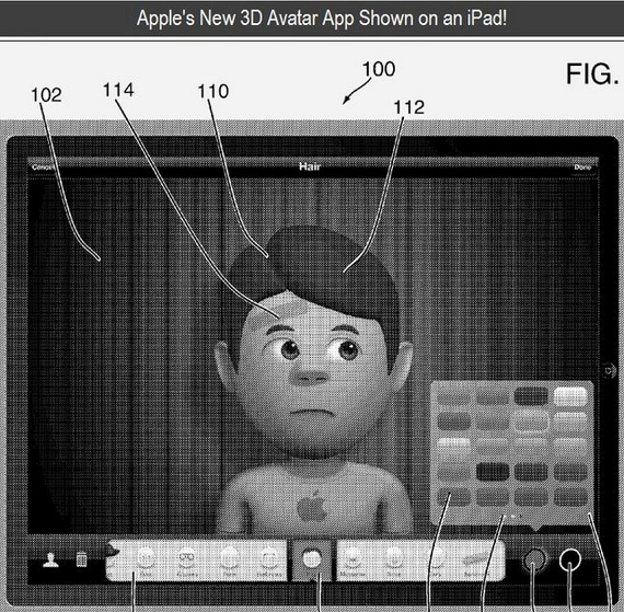 screen shot 2012 03 29 at 10 09 00 pm Apple patenta una aplicación para crear Avatares en 3D